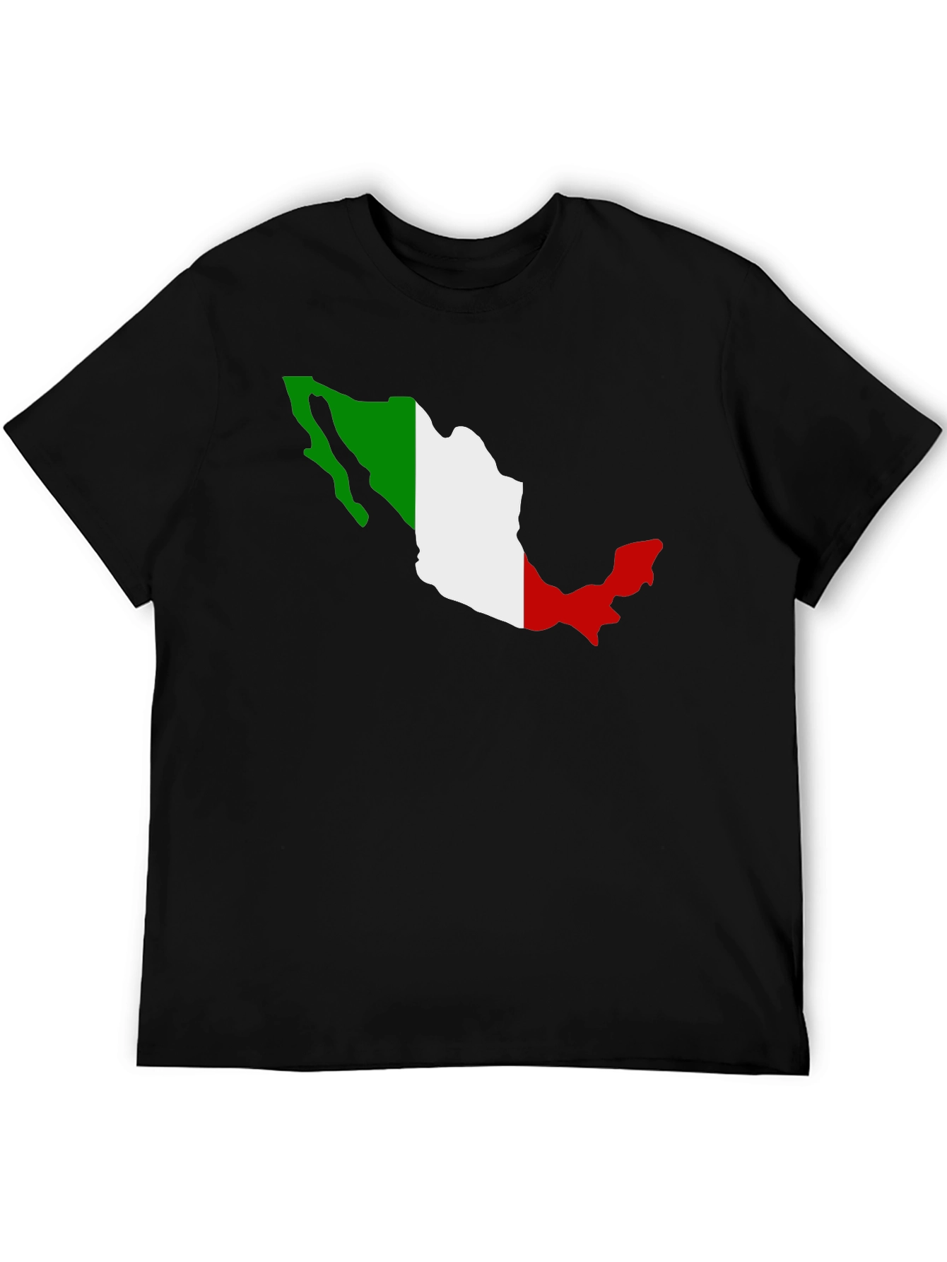 Mexico Flag Map T-Shirt - Black Graphic Tee