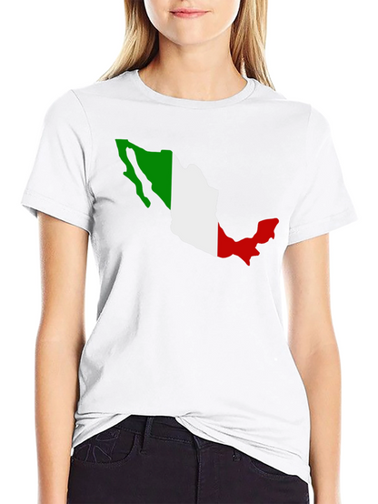 Mexico Flag Map T-Shirt - Black Graphic Tee