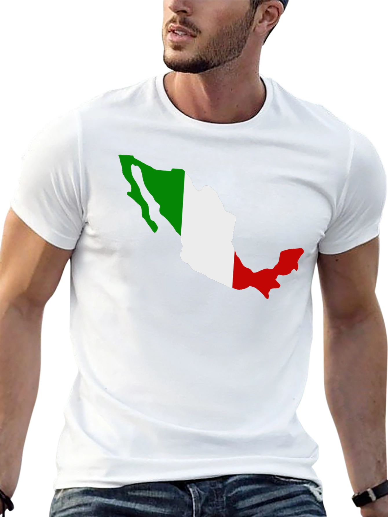 Mexico Flag Map T-Shirt - Black Graphic Tee