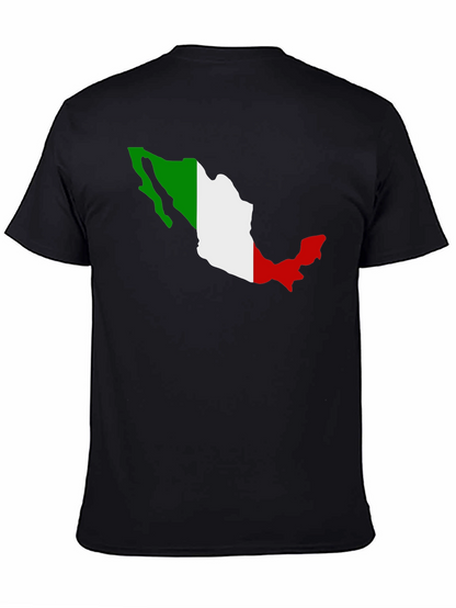 Mexico Flag Map T-Shirt - Black Graphic Tee