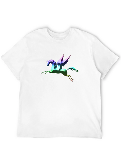 Rainbow Pegasus Graphic T-Shirt - Black