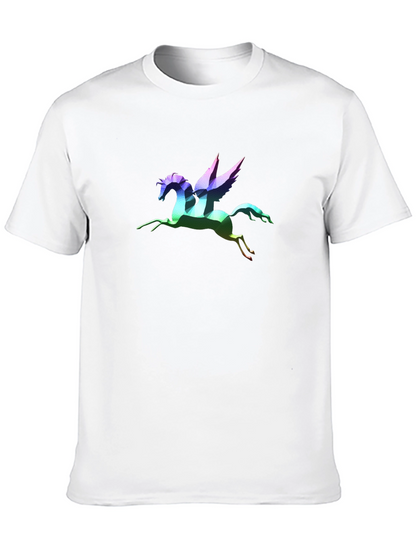 Rainbow Pegasus Graphic T-Shirt - Black