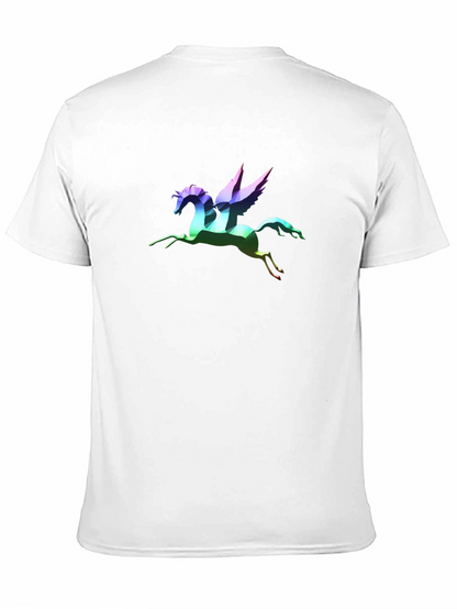 Rainbow Pegasus Graphic T-Shirt - Black