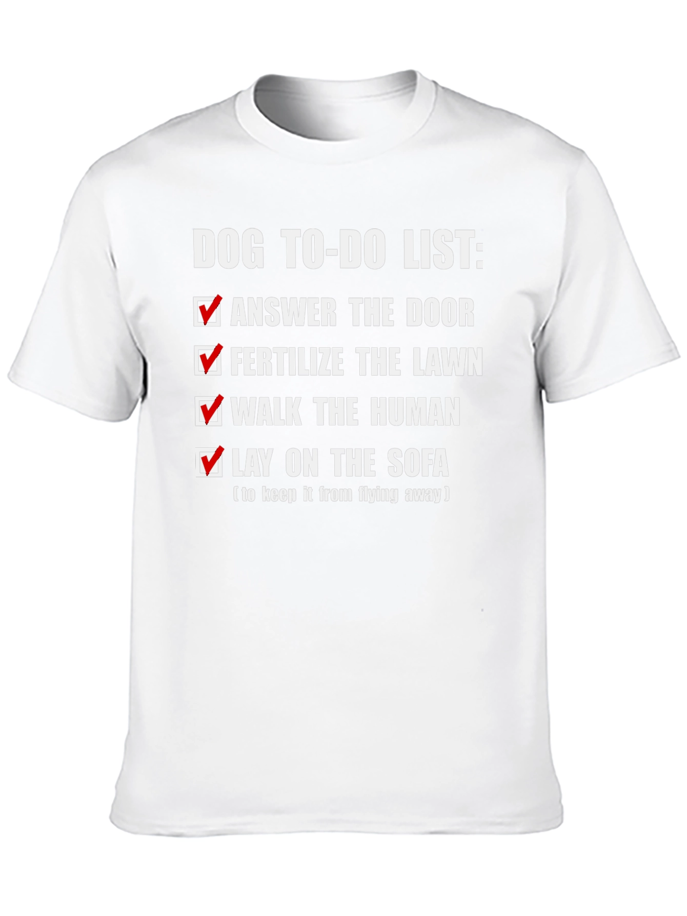 Dog To-Do List Novelty T-Shirt