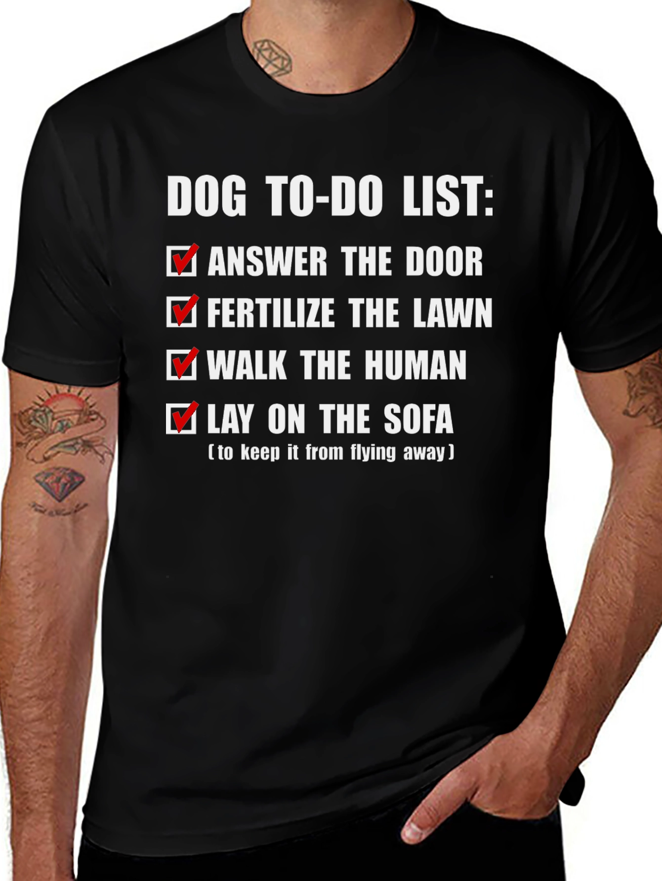 Dog To-Do List Novelty T-Shirt