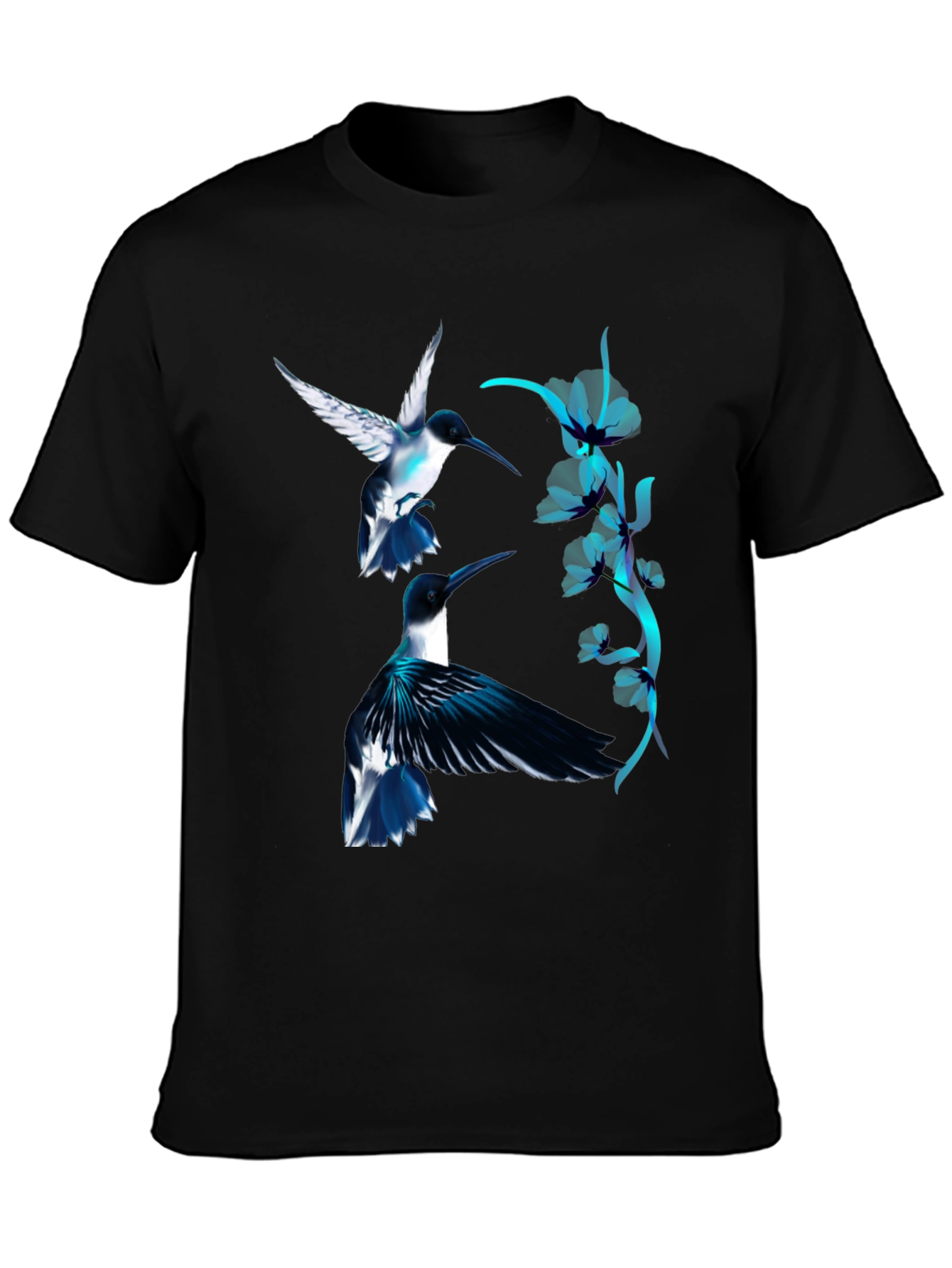 Hummingbird Graphic Black Tee