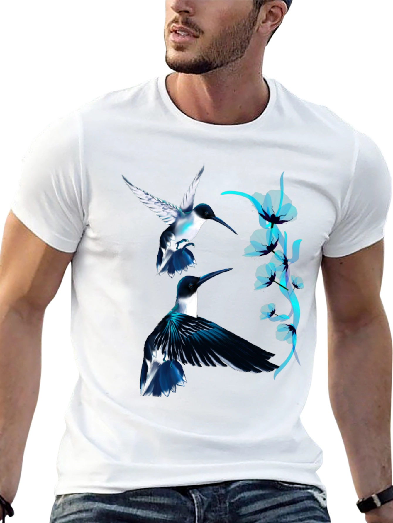 Hummingbird Graphic Black Tee