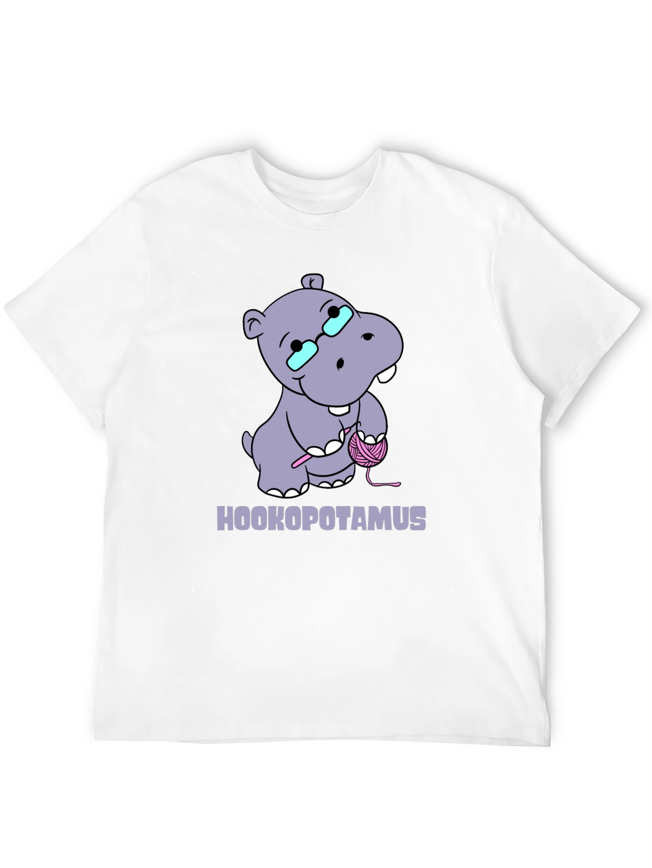 Hookopotamus Crochet T-Shirt - Funny Knitting Hippos Tee