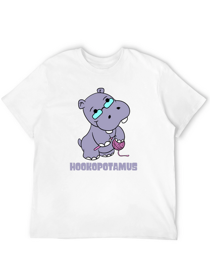 Hookopotamus Crochet T-Shirt - Funny Knitting Hippos Tee
