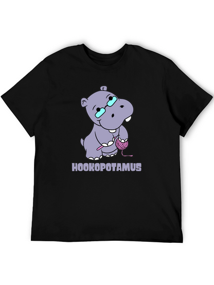Hookopotamus Crochet T-Shirt - Funny Knitting Hippos Tee
