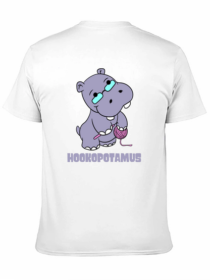 Hookopotamus Crochet T-Shirt - Funny Knitting Hippos Tee