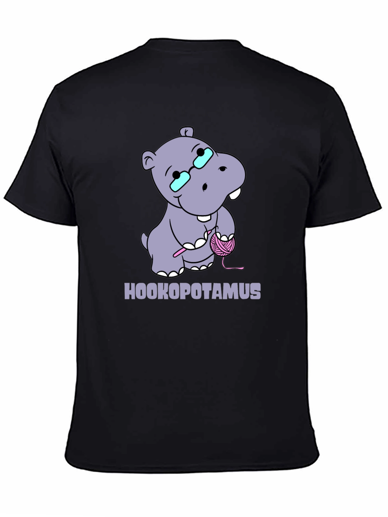 Hookopotamus Crochet T-Shirt - Funny Knitting Hippos Tee