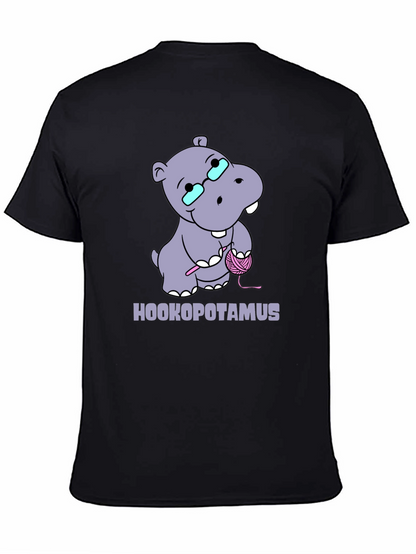 Hookopotamus Crochet T-Shirt - Funny Knitting Hippos Tee