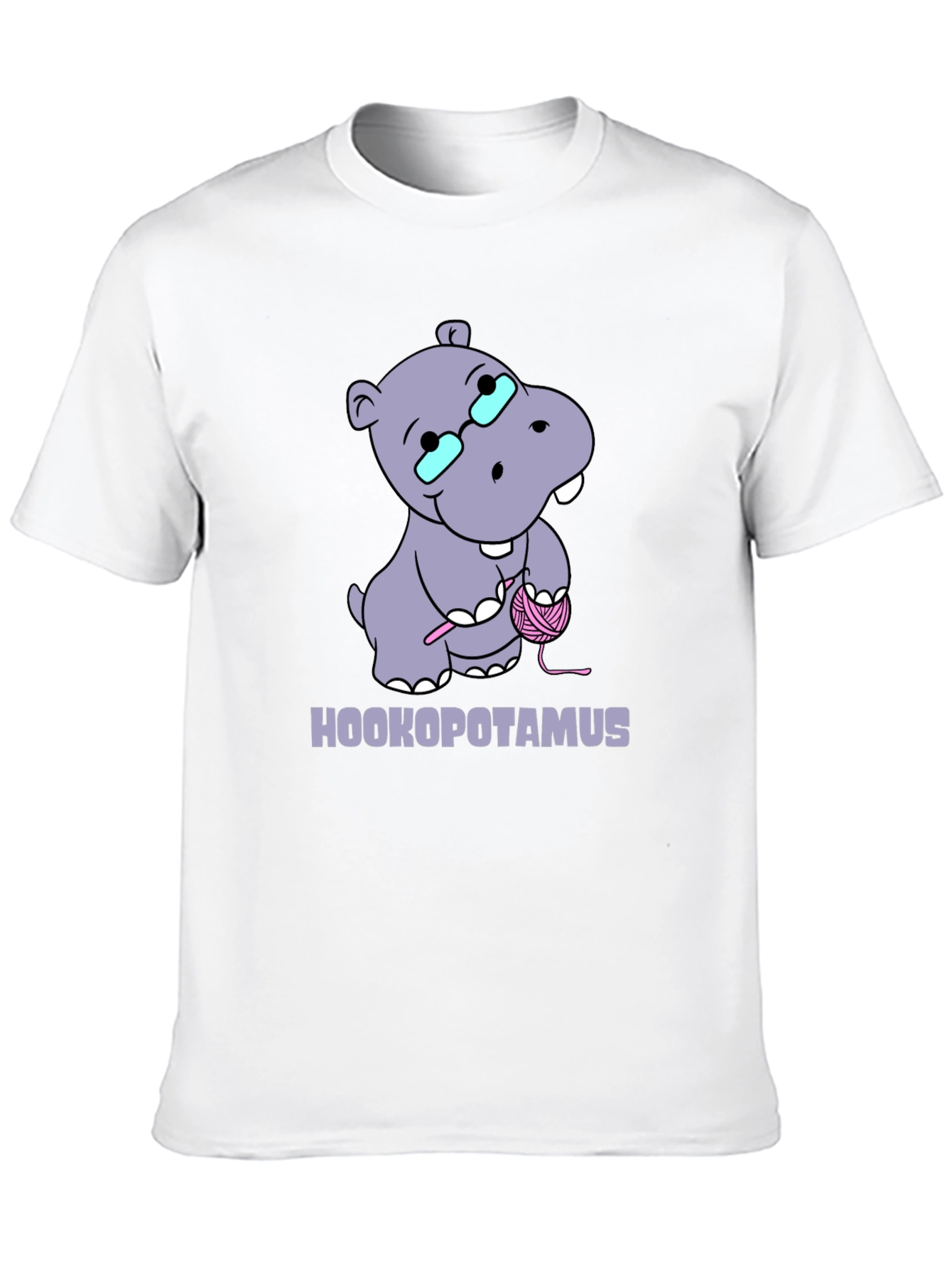 Hookopotamus Crochet T-Shirt - Funny Knitting Hippos Tee
