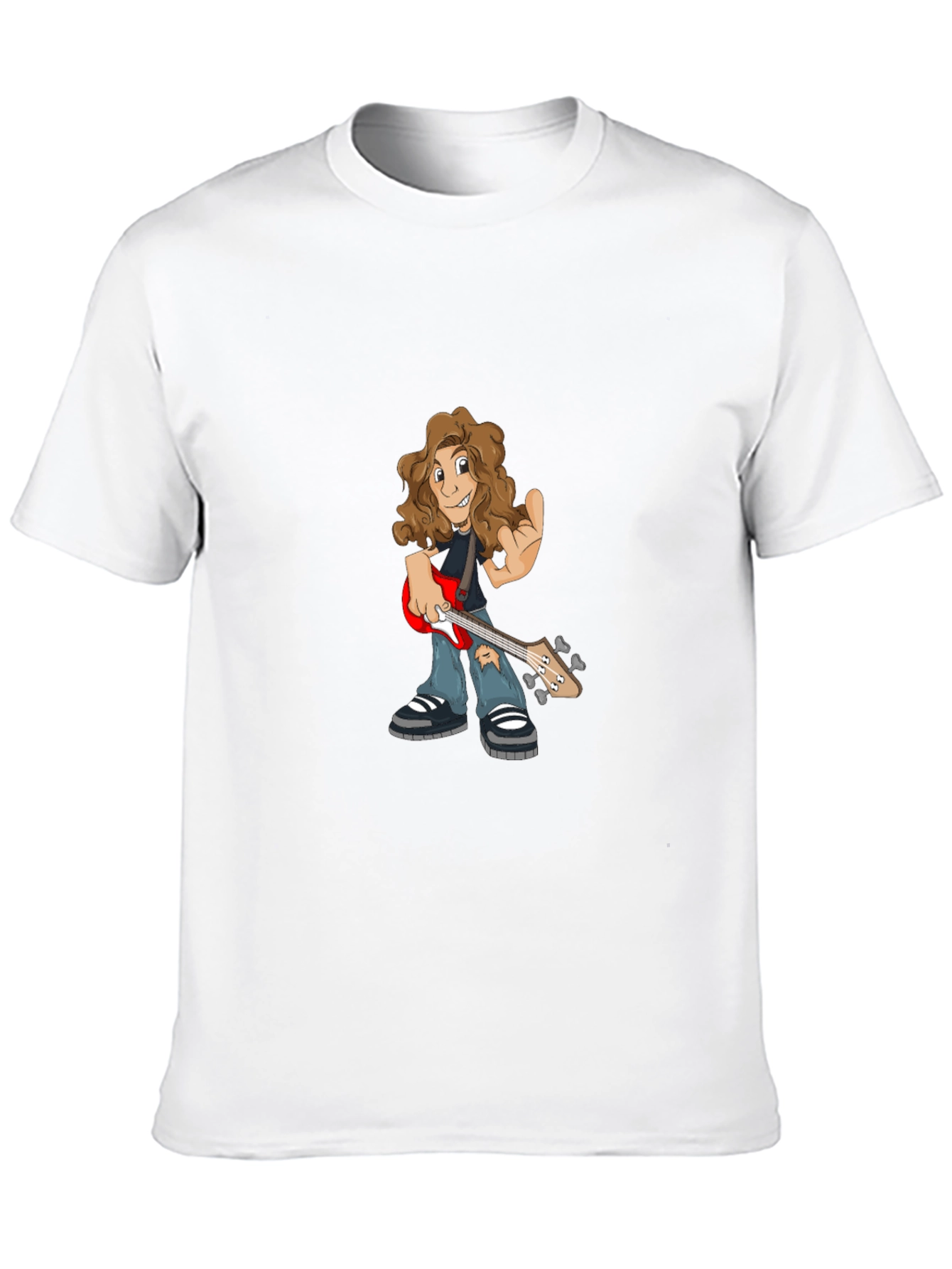 Cartoon Guitarist Graphic Tee