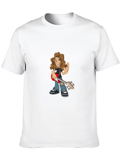 Cartoon Guitarist Graphic Tee