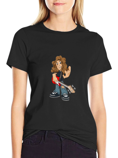 Cartoon Guitarist Graphic Tee
