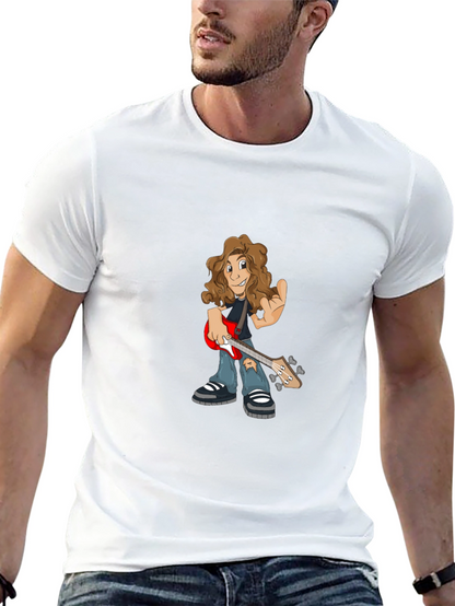 Cartoon Guitarist Graphic Tee