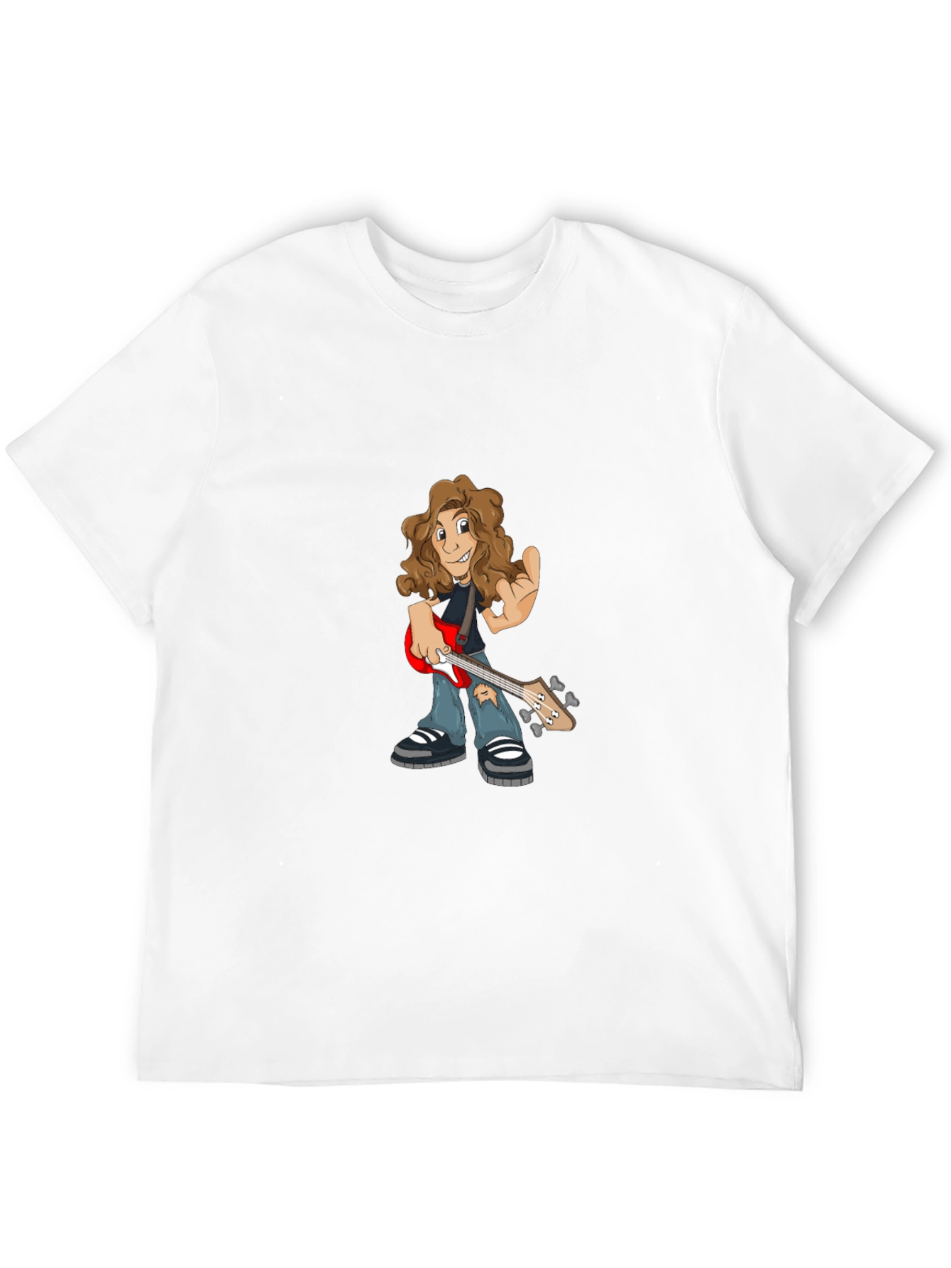 Cartoon Guitarist Graphic Tee