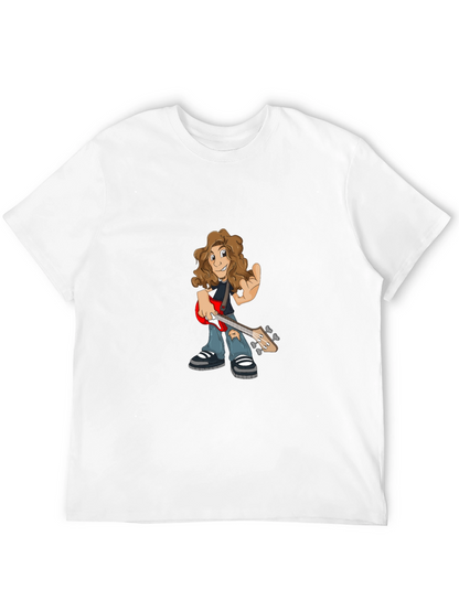 Cartoon Guitarist Graphic Tee