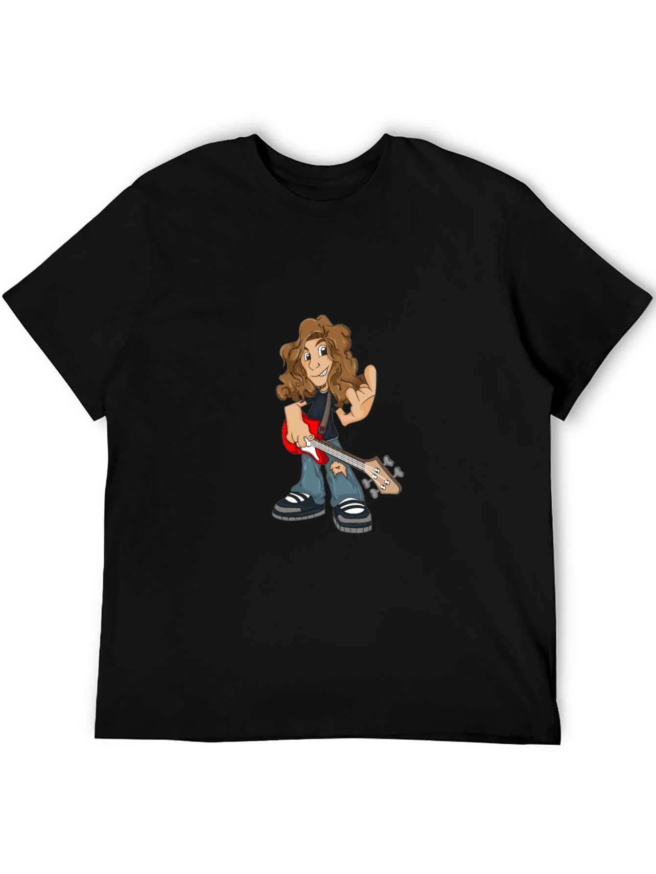Cartoon Guitarist Graphic Tee