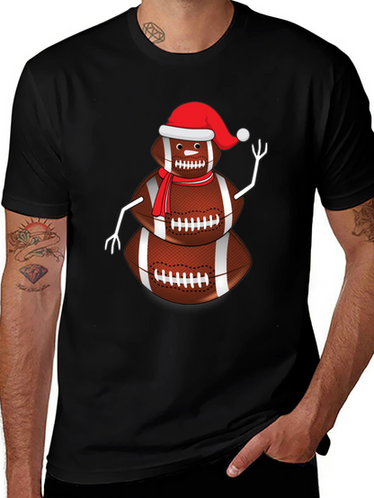 Football Snowman Graphic Tee