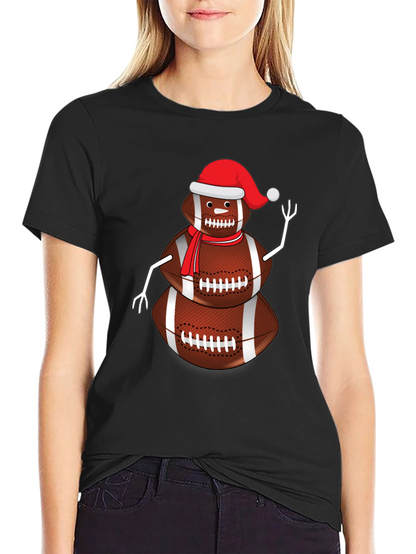 Football Snowman Graphic Tee