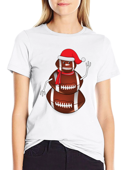Football Snowman Graphic Tee