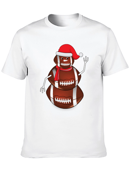 Football Snowman Graphic Tee