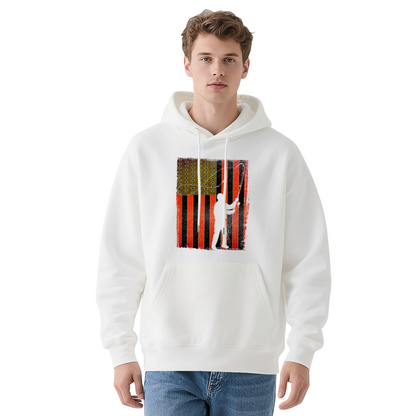 Cool Graphic Hoodie - Distressed-Style Modified Flag