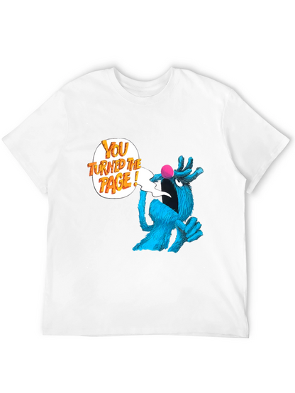Sesame Street Grover You Turned The Page! Black T-Shirt