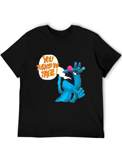 Sesame Street Grover You Turned The Page! Black T-Shirt