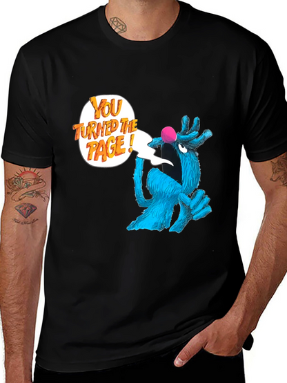 Sesame Street Grover You Turned The Page! Black T-Shirt