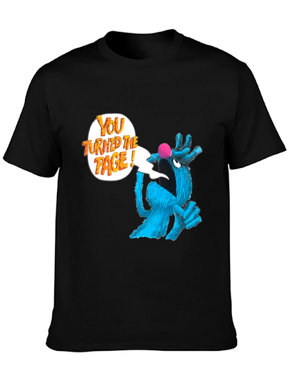 Sesame Street Grover You Turned The Page! Black T-Shirt