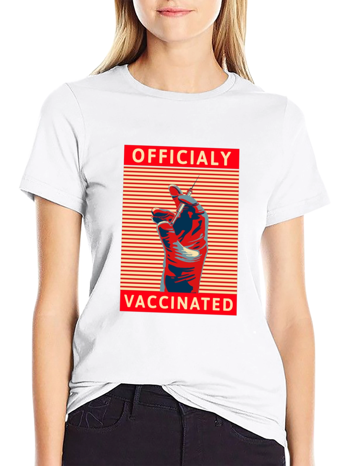 Officially Vaccinated Graphic Tee - Modern Comfort