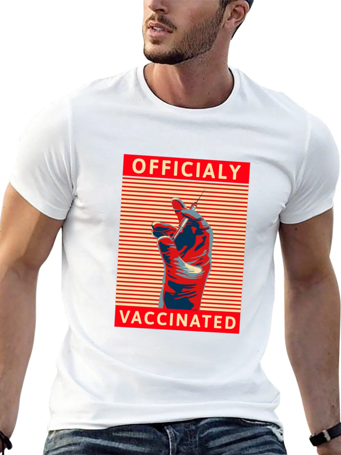Officially Vaccinated Graphic Tee - Modern Comfort