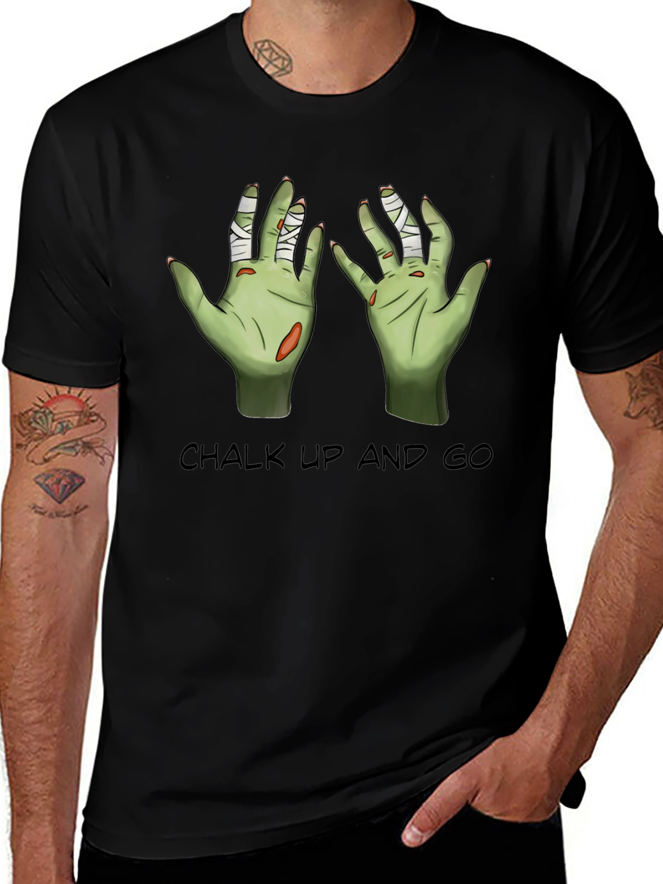 Chalk Up And Go Zombie Hands T-Shirt