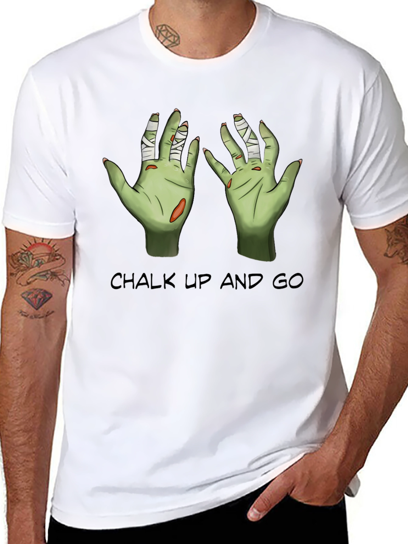 Chalk Up And Go Zombie Hands T-Shirt