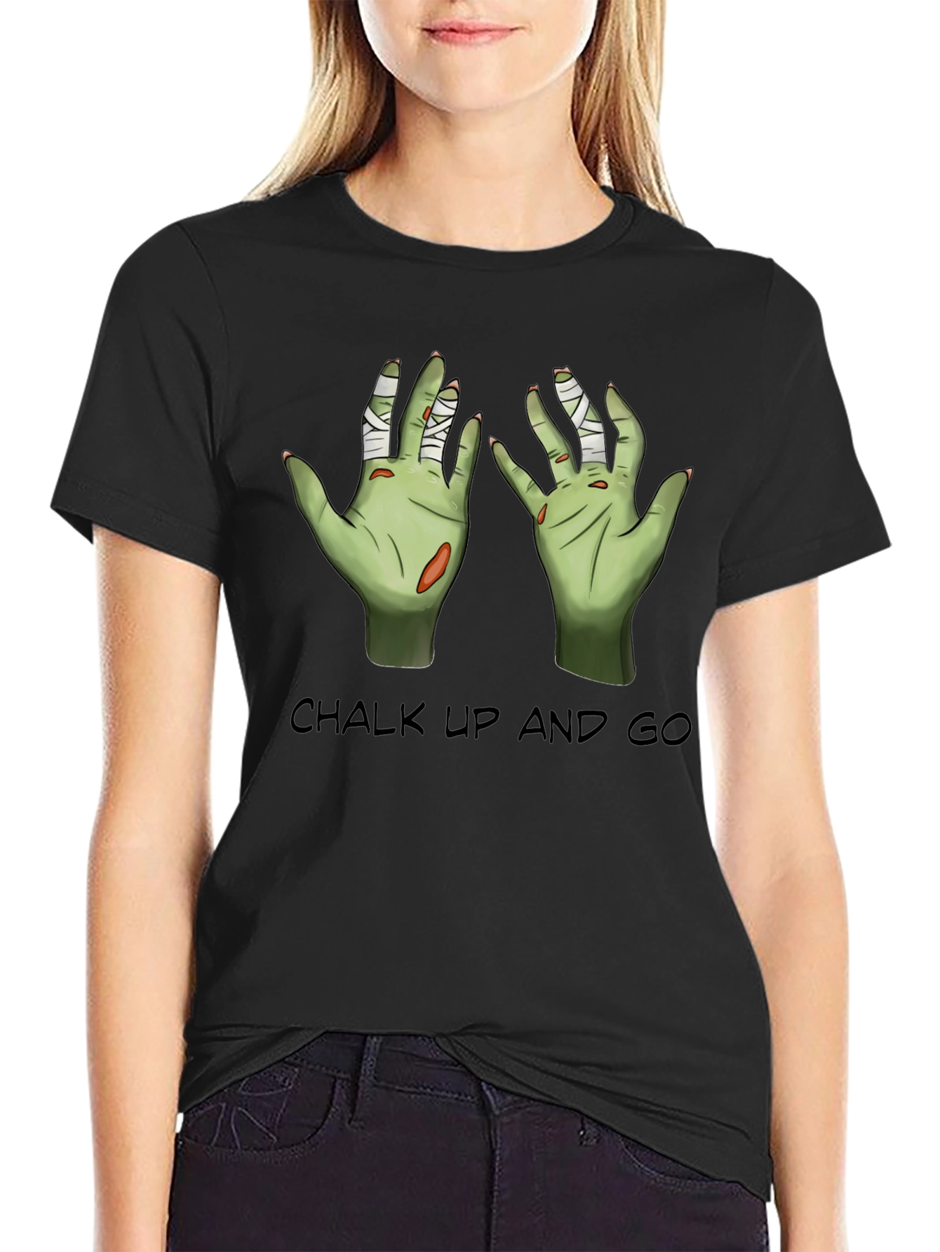 Chalk Up And Go Zombie Hands T-Shirt
