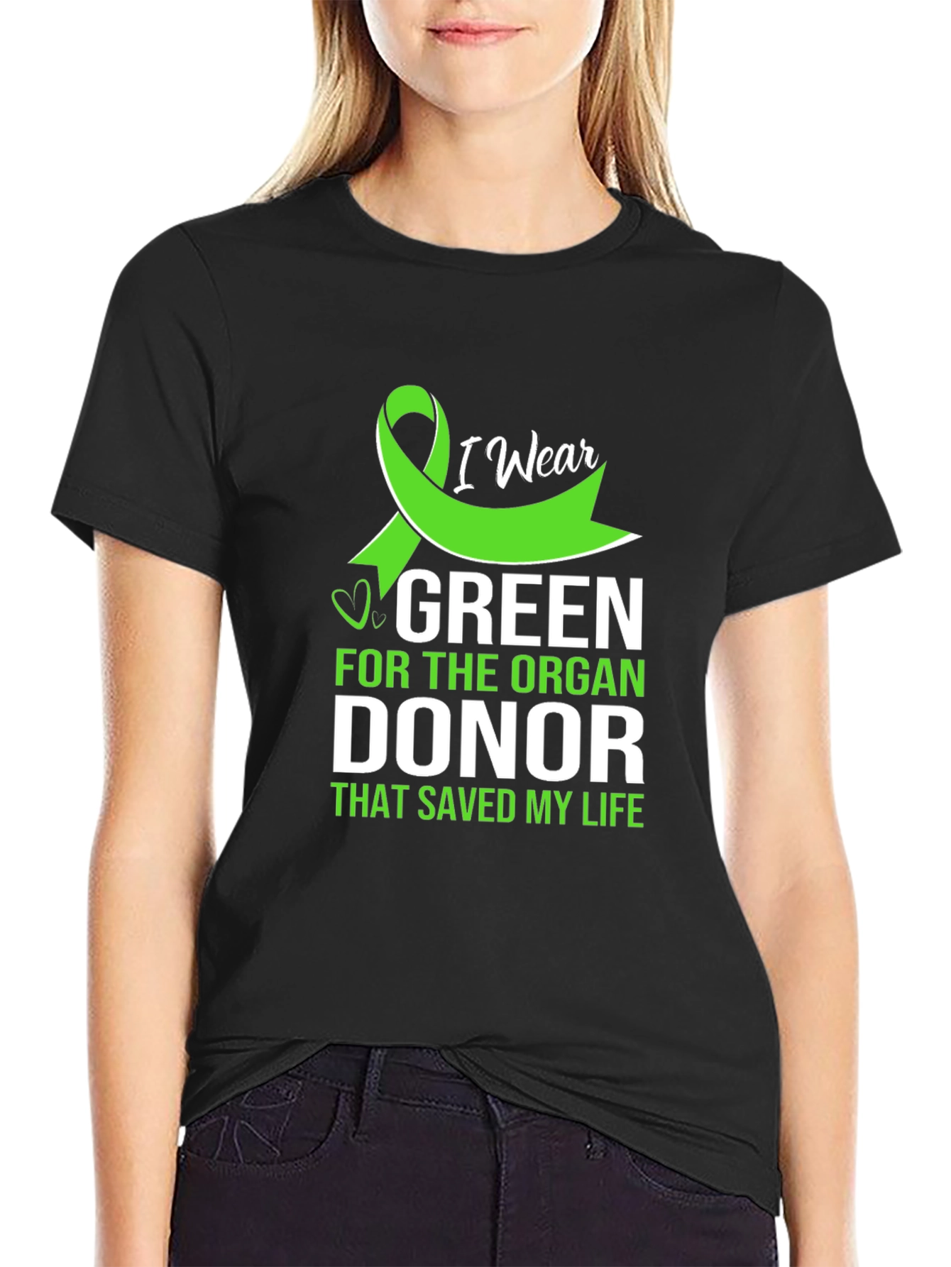 I Wear Green Organ Donor Awareness T-Shirt