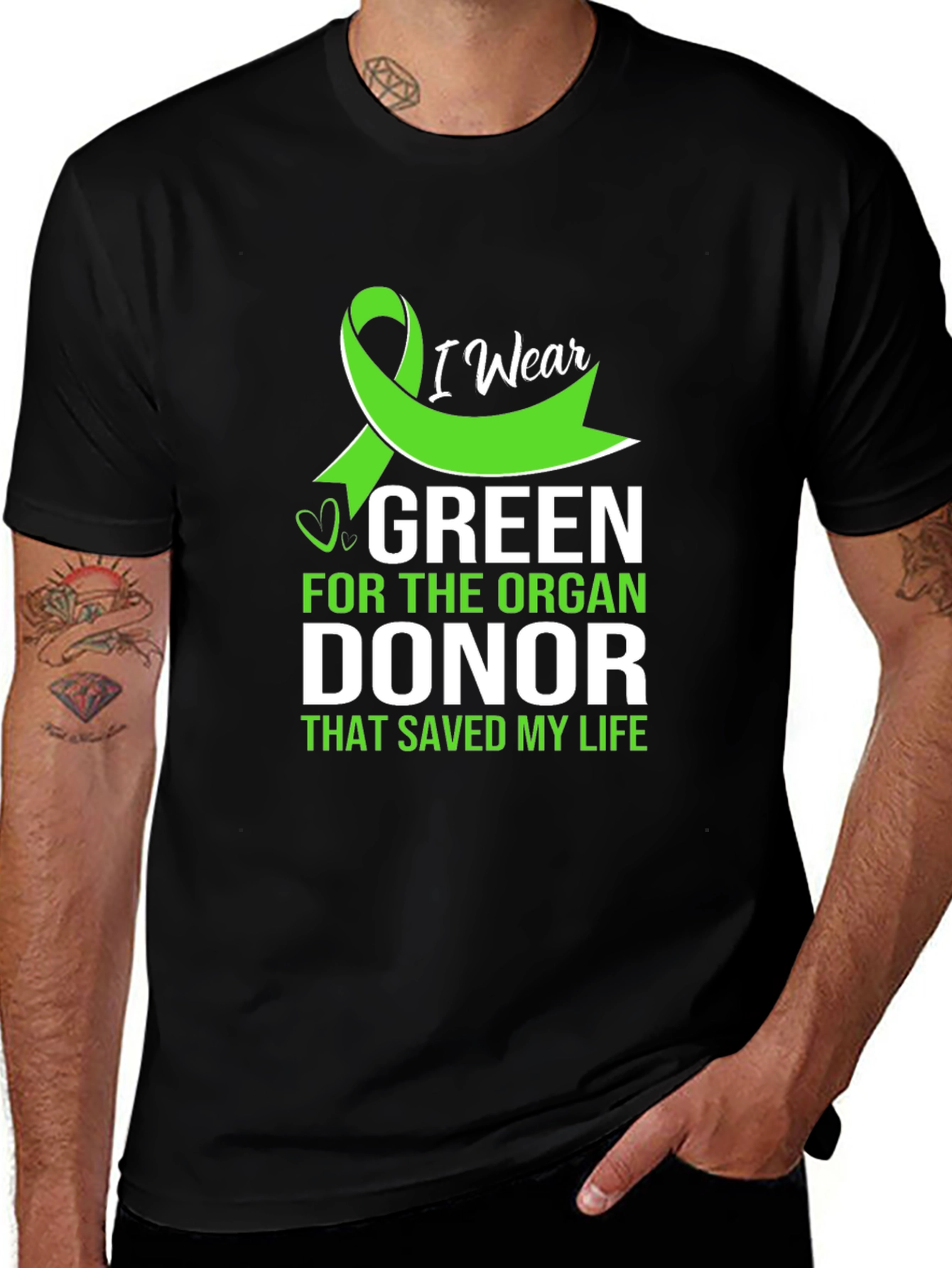 I Wear Green Organ Donor Awareness T-Shirt