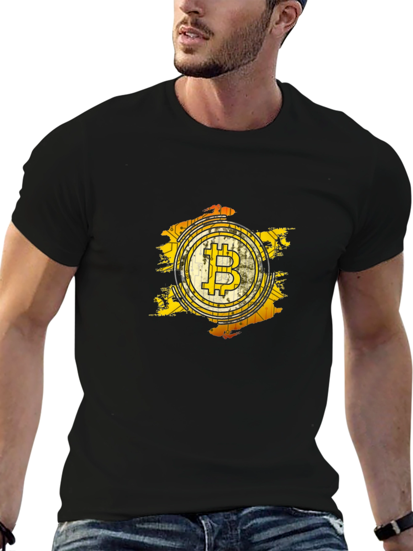 Bitcoin Logo Graphic Tee - Black