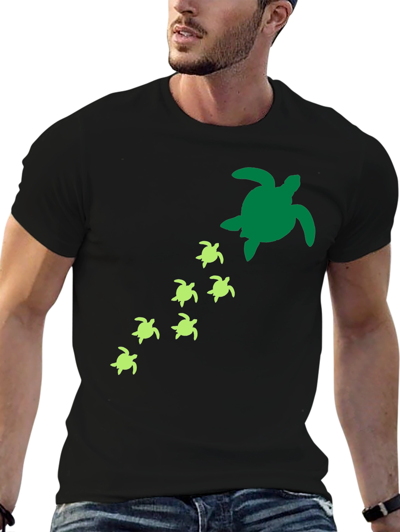 Turtle Family T-Shirt - Sea Life Graphic Tee
