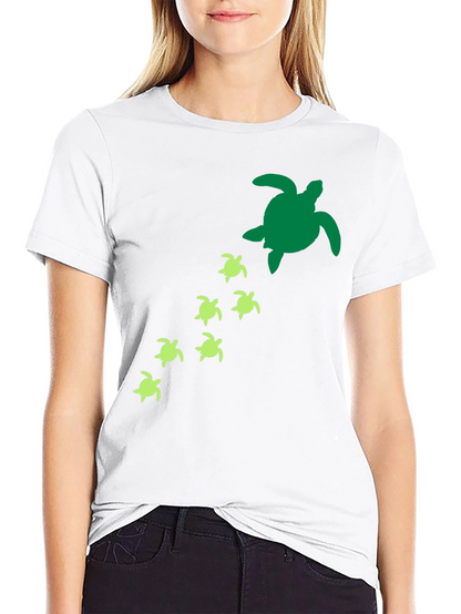 Turtle Family T-Shirt - Sea Life Graphic Tee