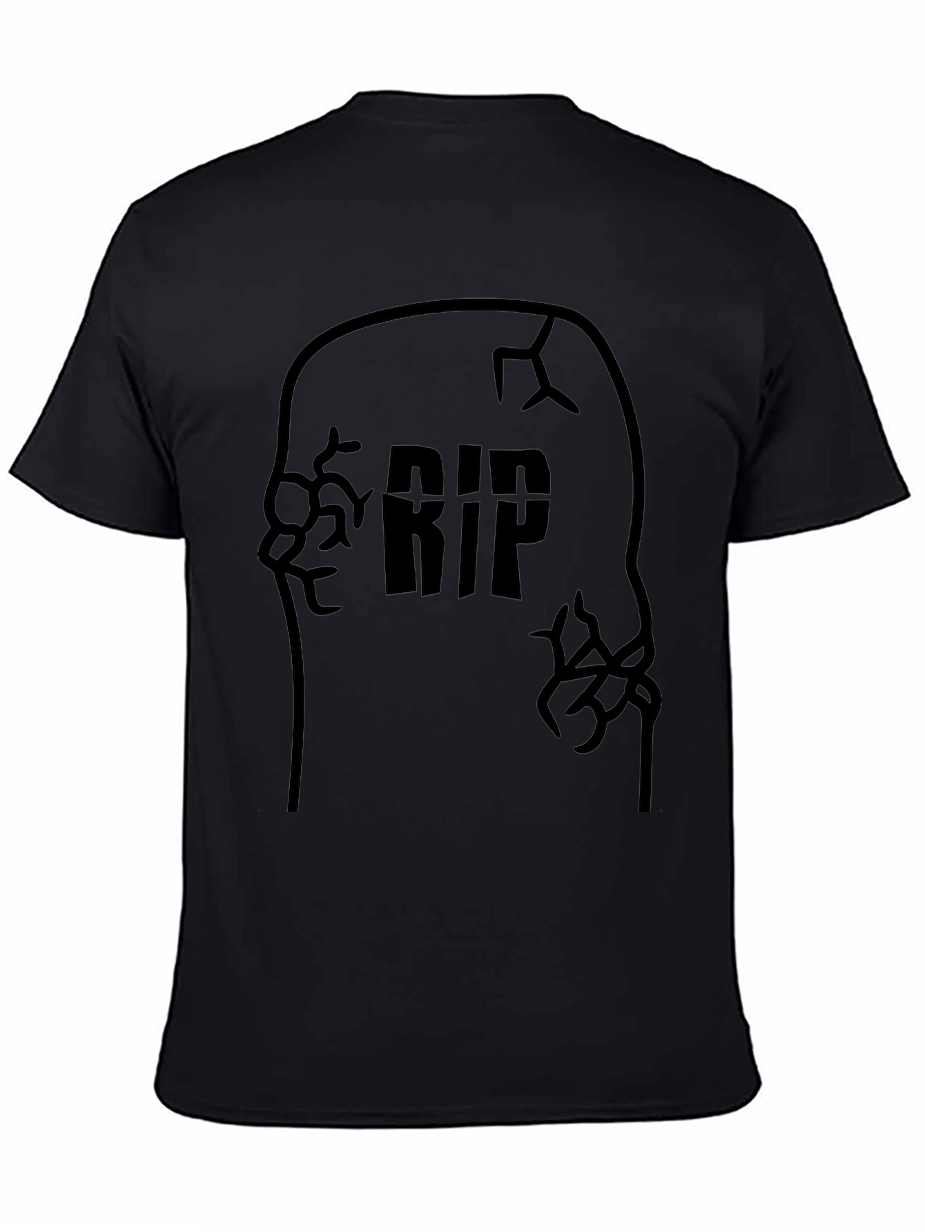 RIP Tombstone Graphic Tee - Black Halloween Shirt