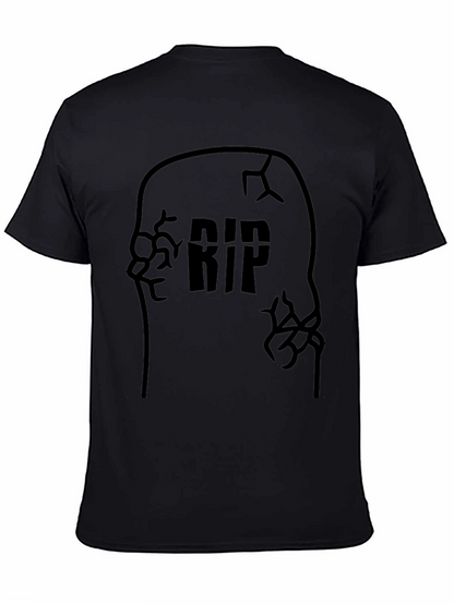 RIP Tombstone Graphic Tee - Black Halloween Shirt