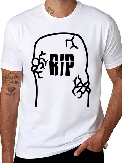 RIP Tombstone Graphic Tee - Black Halloween Shirt