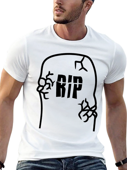 RIP Tombstone Graphic Tee - Black Halloween Shirt