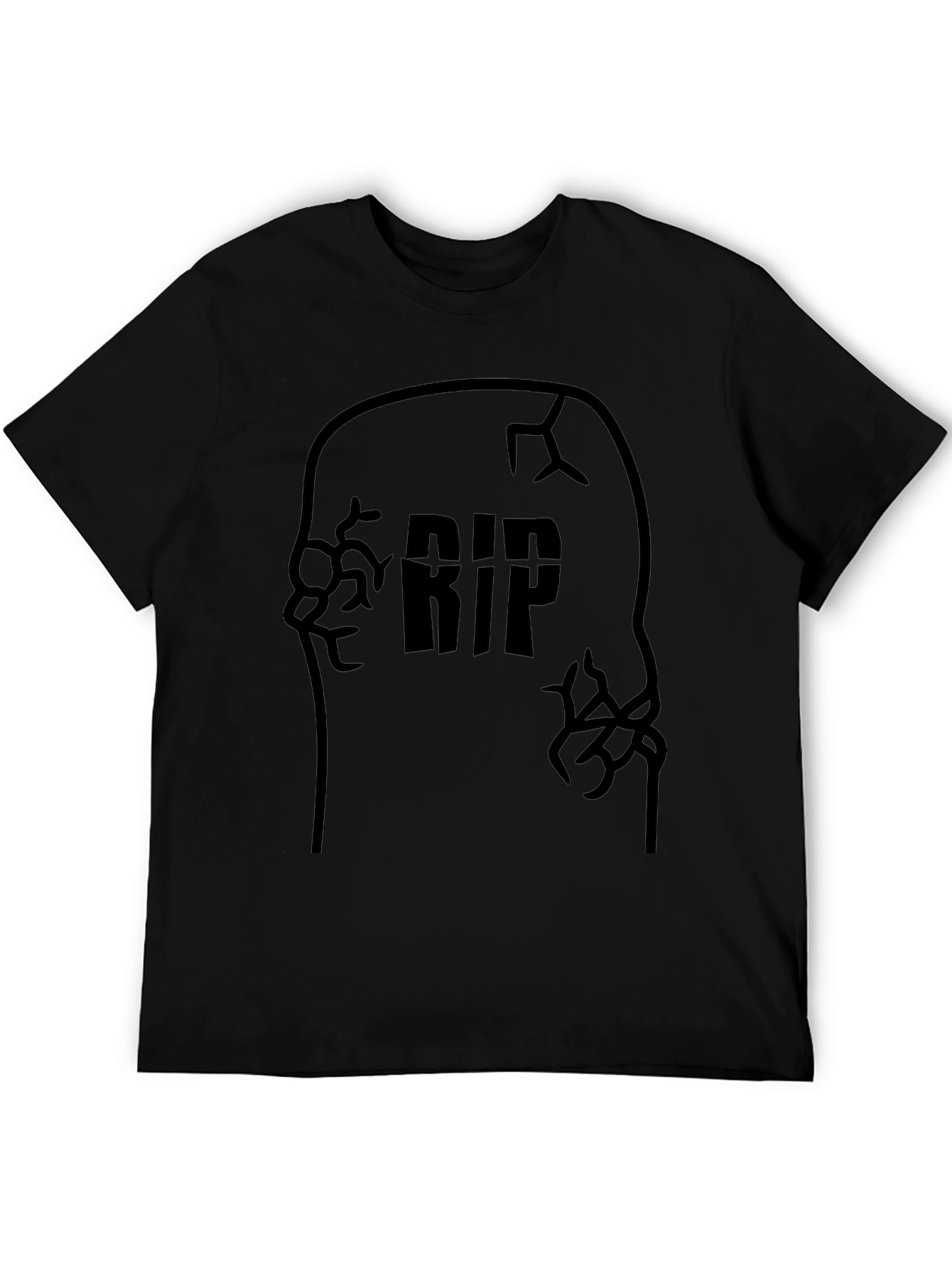 RIP Tombstone Graphic Tee - Black Halloween Shirt