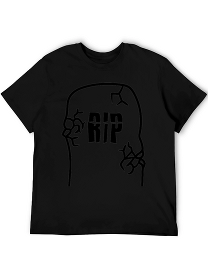 RIP Tombstone Graphic Tee - Black Halloween Shirt
